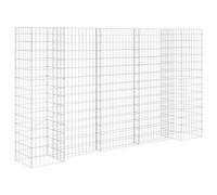vidaXL Panier à plantes en gabion en forme de H fil d'acier 260x40x150 cm