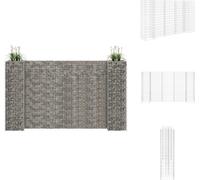 vidaXL Panier à plantes en gabion en forme de H fil d'acier 260x40x150 cm - Pots de fleurs & Jardinières