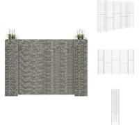 vidaXL Panier à plantes en gabion en forme de H fil d'acier 260x40x180 cm - Pots de fleurs & Jardinières