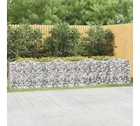 VidaXL Panier de gabion courbé surélevé 400x50x100 cm fer galvanisé