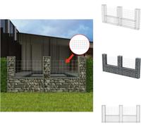 vidaXL Panier de gabion en forme de U acier 240×20×100 cm - panneaux de clôture