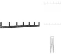 vidaXL Panier de gabion en forme de U avec 7 colonnes en fer 740x20x100 cm - panneaux de clôture