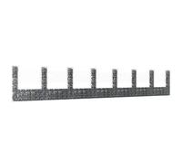 vidaXL Panier de gabion en U avec 8 poteaux en fer 860x20x150 cm