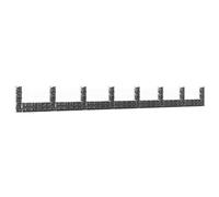 vidaXL Panier de Gabion en Forme de U avec 8 Poteaux Mur de Soutènement Barrière de Jardin Patio Projets de Jardinage Extérieur Fer 860x20x100 cm