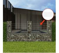 vidaXL Panier de Gabion en U Acier 240x20x100 cm Clôture de Jardin Décoration 142546