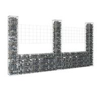 vidaXL Panier de gabion Fer Argenté - 260x20x150 cm