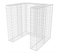 vidaXL Panier de Gabion de Poubelle Acier Galvanisé 110x100x120 cm Jardin