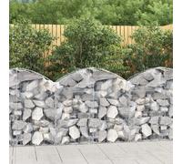 vidaXL Panier de Gabions Arqué 100x30x80/100 cm Fer Galvanisé