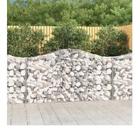 vidaXL Panier de gabions arqué 200x30x100/120 cm Fer galvanisé 153385