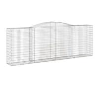 vidaXL Panier de gabions Arqué 400x50x140/160 cm Fer galvanisé argenté