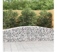 vidaXL Panier de gabions arqué 400x50x60/80 cm Fer galvanisé 153413
