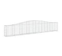 vidaXL Panier de Gabions Arqué Cage à Gabion Mur de Gabion Panier à Pierre Gabion pour Pierre Jardin Patio Extérieur 400x30x60/80 cm Fer Galvanisé