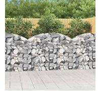 vidaXL Panier de Gabions Arqué Cage à Gabion Mur de Gabion Panier à Pierre Gabion pour Pierre Jardin Patio Extérieur 153445