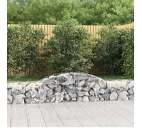 vidaXL Panier de Gabions Arqué, Cage à Gabion, Mur de Gabion, Panier à Pierre, Gabion pour Pierre Patio Extérieur, 153512