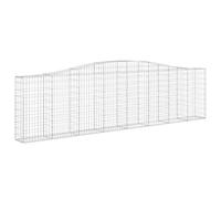 vidaXL Panier de Gabions Arqué Cage à Gabion Mur de Gabion Panier à Pierre Gabion pour Pierre Jardin Patio Extérieur 400x30x100/120 cm Fer Galvanisé