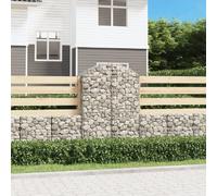 vidaXL Panier de gabions arqué en fer galvanisé
