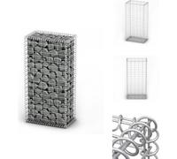 vidaXL Panier de pierres Gabion avec couvercles Fil de fer galvanisé 100×50×30 cm - Panneaux de clôture