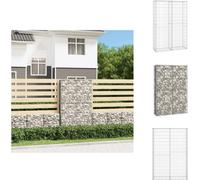 vidaXL Panier de pierres Gabion avec couvercles Fil de fer galvanisé 150×100×30 cm - Panneaux de clôture