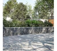 vidaXL Panier gabion 600x50x50 cm avec couvercle fer galvanisé Gris G