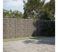 vidaXL Panier gabion avec couvercle 700×50×200 cm en fer galvanisé - Gris (3295172)