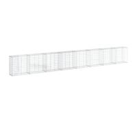 vidaXL Panier Gabion avec Couvercle 800x50x100 cm Fer galvanisé, Mur en Gabion, Mur de soutènement en Gabion, clôture en Gabion, Gabion, Cage Gabion