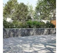 vidaXL Panier gabion avec couvercle 800x50x50 cm fer galvanisé pour murs et clôtures