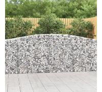 vidaXL Paniers à Gabions - Argenté 400x30x100/120 cm (25 pièces)