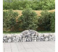 Vidaxl Paniers À Gabions Arqués 10 Pcs 200x50x40/60 Cm Fer Galvanisé