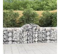 Paniers À Gabions Arqués 14 Pcs 200x50x80/100 Cm Fer Galvanisé Vidaxl Vidaxl