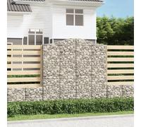 vidaXL Paniers à gabions arqués 2 pcs 200x30x200/220 cm