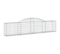 vidaXL Paniers à gabions arqués 2 pcs 300x30x60/80 cm Fer galvanisé Gris G