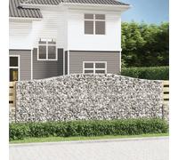 vidaXL Paniers à gabions arqués 2 pcs Fer galvanisé