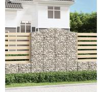 vidaXL Paniers à gabions arqués 3 pcs 200x30x200/220 cm fer galvanisé