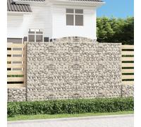 vidaXL Paniers à gabions arqués 4 pcs 300x30x200/220 cm fer galvanisé