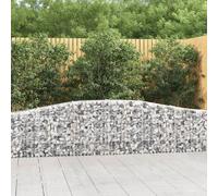 Vidaxl Paniers À Gabions Arqués 5 Pcs 400x30x60/80 Cm Fer Galvanisé