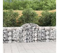 Vidaxl Paniers À Gabions Arqués 50 Pcs 200x50x80/100 Cm Fer Galvanisé