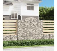 vidaXL Paniers à gabions arqués 6 pcs 200x30x180/200 cm Fer galvanisé