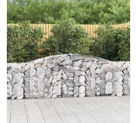 Vidaxl Paniers À Gabions Arqués 6 Pcs 400x30x100/120 Cm Fer Galvanisé