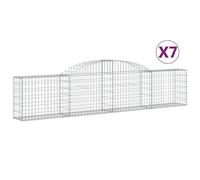 vidaXL Schanskorven 7 st gewelfd 300x30x60/80 cm gegalvaniseerd ijzer3146490 G
