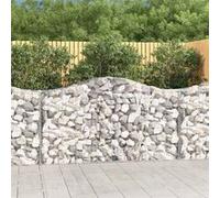 vidaXL Paniers à gabions arqués 8 pcs 200x50x100/120 cm fer galvanisé