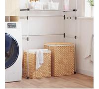 vidaXL Paniers à linge Jacinthe d'eau 2 pièces