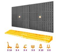 vidaXL Panneau à outils 500x1000 mm 50 crochets PP