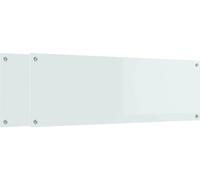 vidaXL Panneau arrière de cuisine 2 pièces Blanc 120 x 40 cm Verre trempé