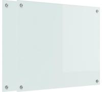 vidaXL Panneau arrière de cuisine 2 pièces Blanc 70 x 60 cm Verre trempé