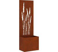 vidaXL Panneau brise-vue de jardin rouillé 50 x 150 cm en acier résistant aux intempéries