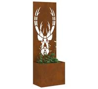 vidaXL Panneau brise-vue de jardin rouillé 50 x 150 cm en acier résistant aux intempéries