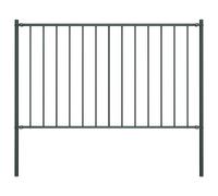 vidaXL Panneau clôture poteau 1,7x1,25m - Anthracite