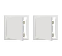 vidaXL Panneau d'Accès 2 pcs Blanc 20 x 20 cm Acier