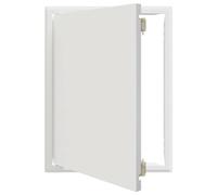 vidaXL Panneau d'Accès Blanc 43,5 x 33 x 3 cm Acier, Trappe d'accès Utility, Panneau en Acier Robuste, Design Moderne, intérieur-extérieur, Facile à Entretenir