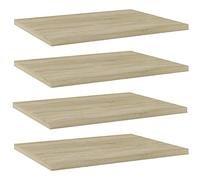 vidaXL Panneau de bibliothèque 4 pcs – Étagères murales flottantes Chêne Sonoma bois d'ingénierie